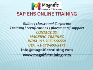 Sap ehs online training