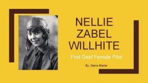Deaf female pilot
