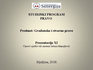 Peremptorni prigovor Peremptorni prigovor