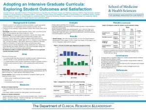 Adopting an Intensive Graduate Curricula Exploring Student Outcomes