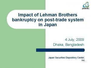 Impact of Lehman Brothers bankruptcy on posttrade system