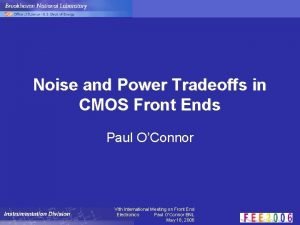 Noise and Power Tradeoffs in CMOS Front Ends