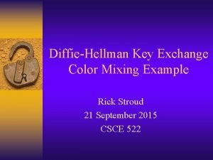 Diffie hellman color mixing