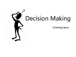 Decision making definition