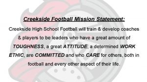 Creekside football schedule