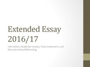 Extended essay criteria
