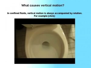 What causes vertical motion In confined fluids vertical