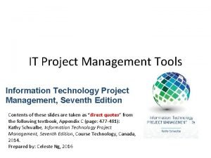 IT Project Management Tools Information Technology Project Management