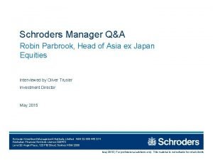 Robin parbrook schroders