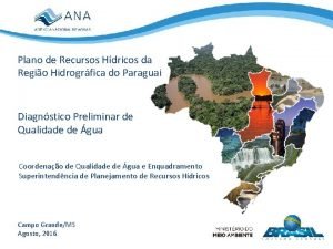 Plano de Recursos Hdricos da Regio Hidrogrfica do