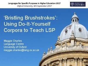 Languages for Specific Purposes in Higher Education 2017