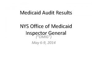 Nys medicaid inspector general Nys medicaid inspector general
