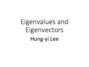 Eigenvector