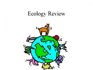 Ecology Review Ecology is the study of Ecosystems