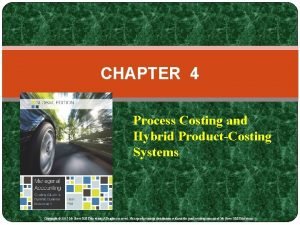 Hybrid costing system examples