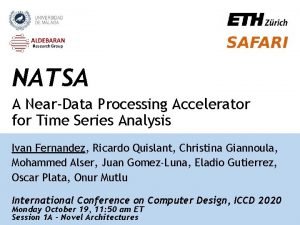 NATSA A NearData Processing Accelerator for Time Series