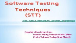 Compiled with reference from Software Testing Techniques Boris