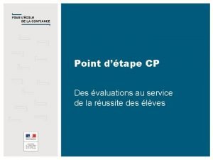 Point dtape CP Des valuations au service de