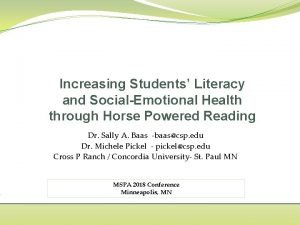 Horse powered reading