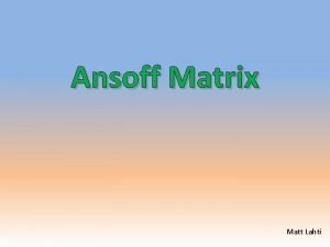 Limitations of ansoff matrix