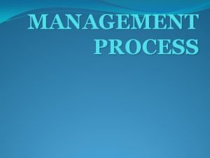 Process of controlling