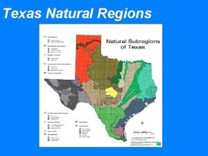 Texas Natural Regions Extinction Rates Background natural rate