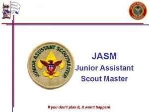 Junior assistant scoutmaster