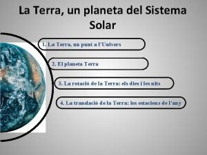 La Terra un planeta del Sistema Solar 1