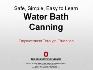 Safe Simple Easy to Learn Water Bath Canning