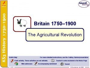 Britain 1750 1900 The Agricultural Revolution Icons key