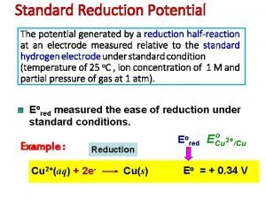 Standard reduction potential