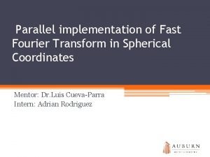 Fourier transform spherical coordinates