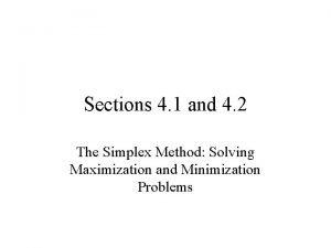 Simplex method word problem examples