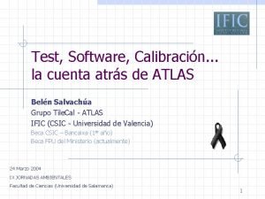 Test Software Calibracin la cuenta atrs de ATLAS