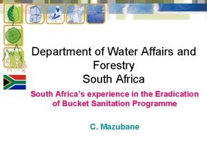 Department of Water Affairs and Forestry South Africas