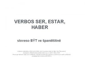 Verb estar