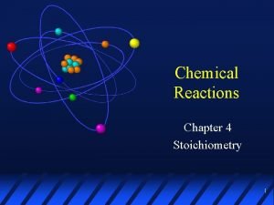 Chemical accounting stoichiometry