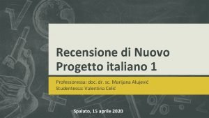 Recensione di Nuovo Progetto italiano 1 Professoressa doc