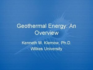 Geothermal education office