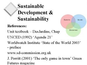 Preface of sustainable development