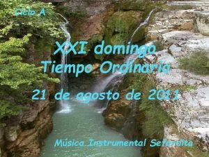 Ciclo A XXI domingo Tiempo Ordinario 21 de