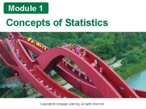 Module 1 Concepts of Statistics Copyright Cengage Learning