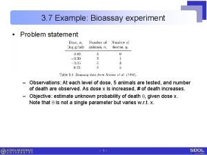 Problem statement in experiment