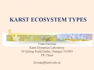 Karst types