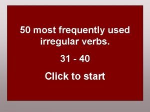 50 most common irregular verbs in italian