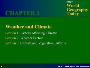 World geography chapter 3 weather and climate