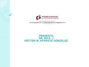 PRESENTA DR EN D J HCTOR M APARICIO