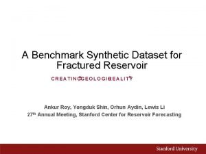 A Benchmark Synthetic Dataset for Fractured Reservoir C