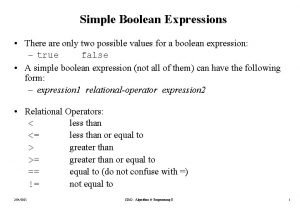 Boolean expression