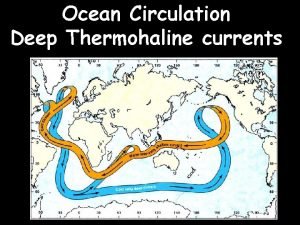 Ocean Circulation Deep Thermohaline currents Density massvolume grcm